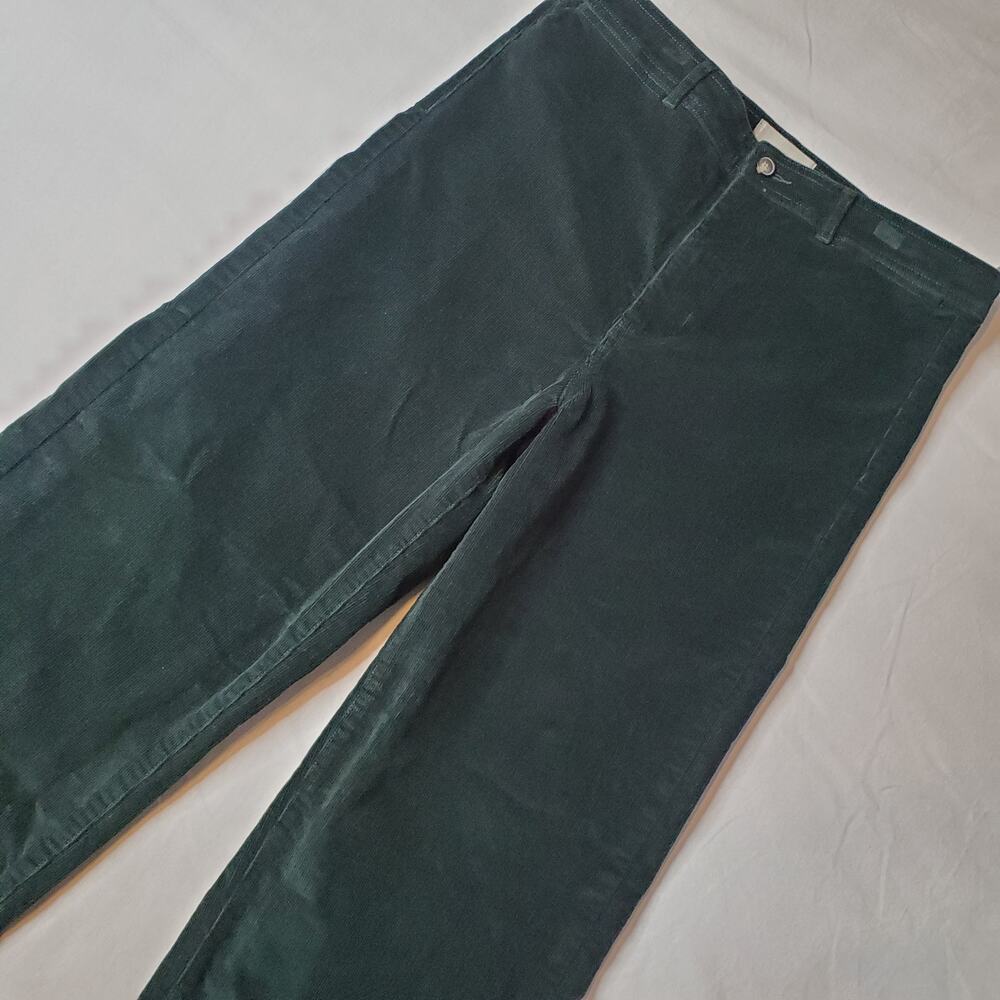 Everlane Women's Size 14 Corduroy Relaxed Straight Pant Dark Green